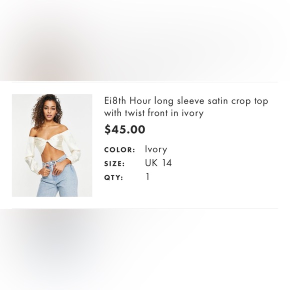 IVORY CROP TOP - Picture 4 of 4